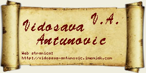 Vidosava Antunović vizit kartica